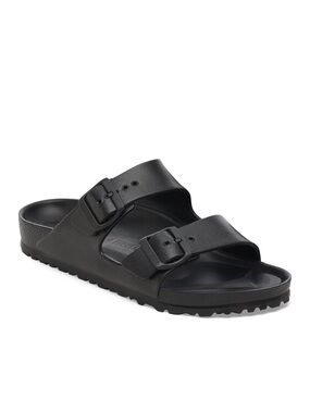 Birkenstock Women's Arizona Two-Strap Slide Sandals in Black